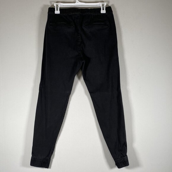 Hollister Skinny Jogger Pants Men's Khaki Black Small Mid Rise Drawstring Casual - Picture 2 of 13